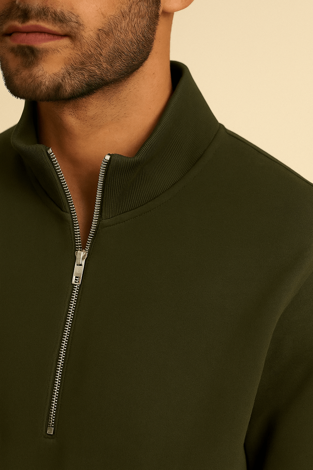 HOMME MOSS HALF ZIP - YOUNAS - OLD MONEY