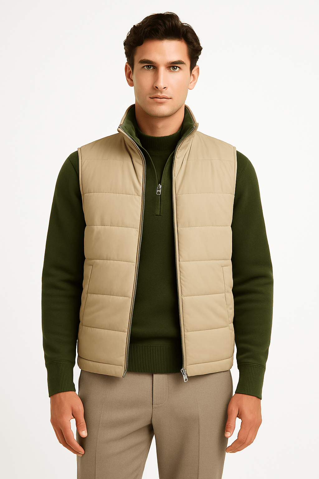 HOMME MOSS HALF ZIP - YOUNAS - OLD MONEY