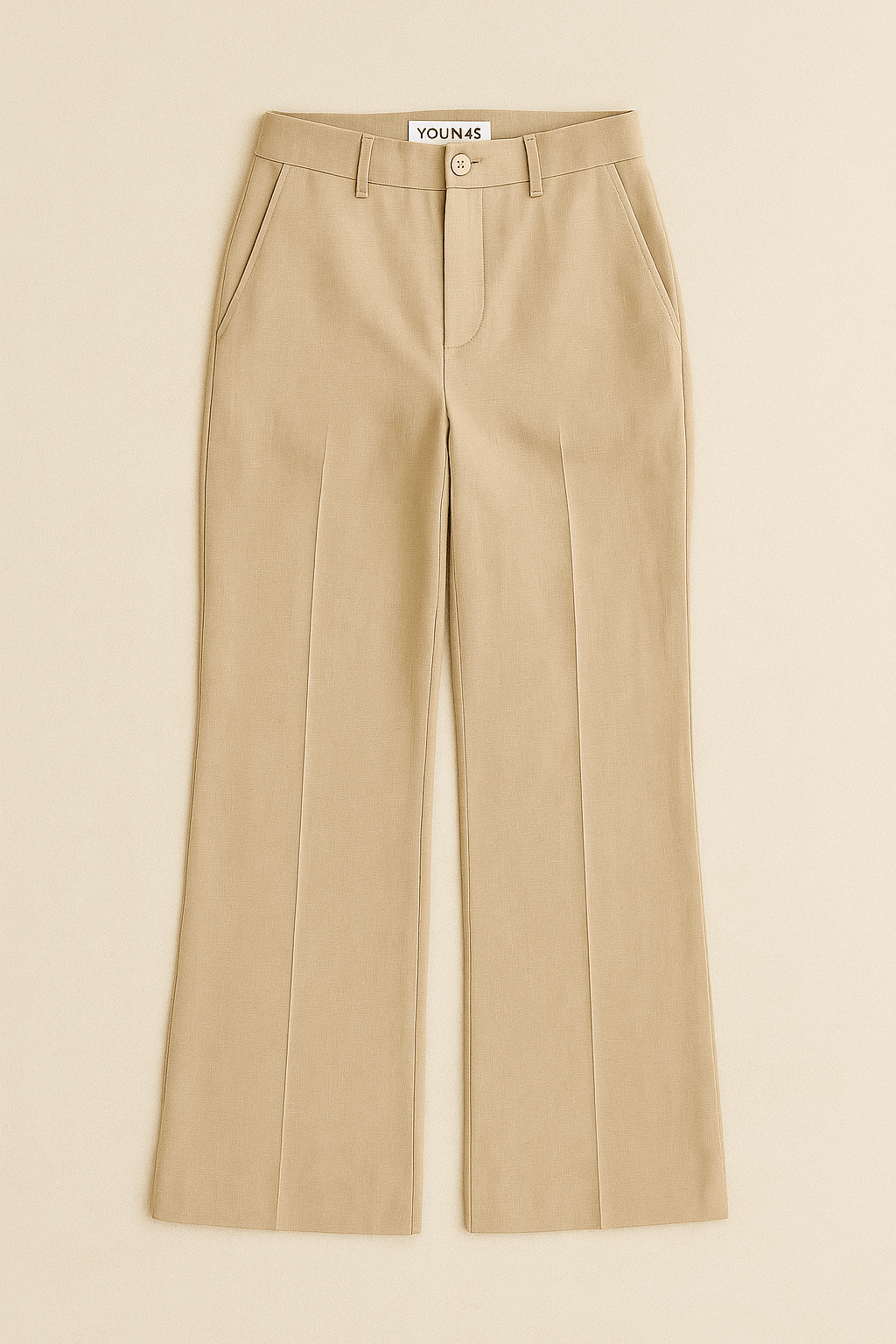 LINEN TROUSERS - BEIGE - YOUNAS - OLD MONEY