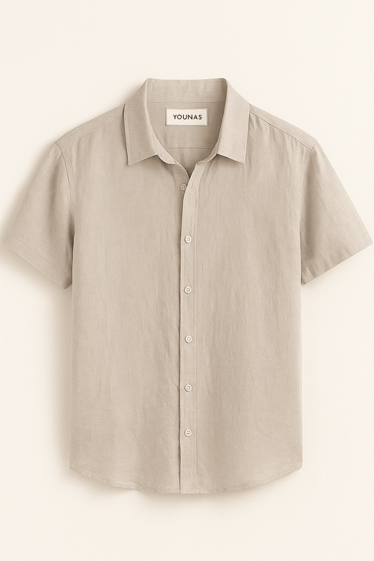 PALERMO - LINEN SHIRT (SHORTSLEEVE) - YOUNAS - OLD MONEY
