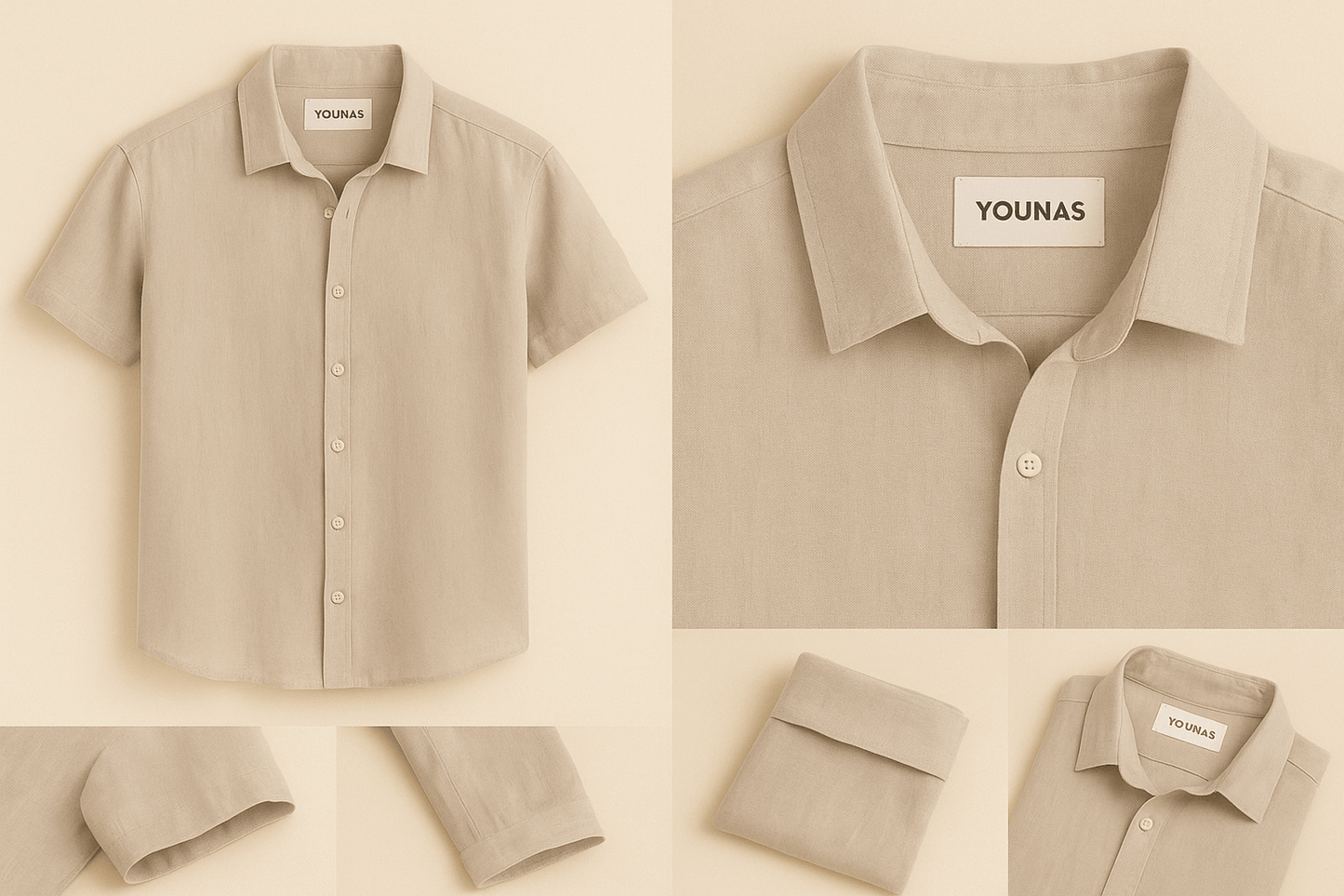 PALERMO - LINEN SHIRT (SHORTSLEEVE) - YOUNAS - OLD MONEY