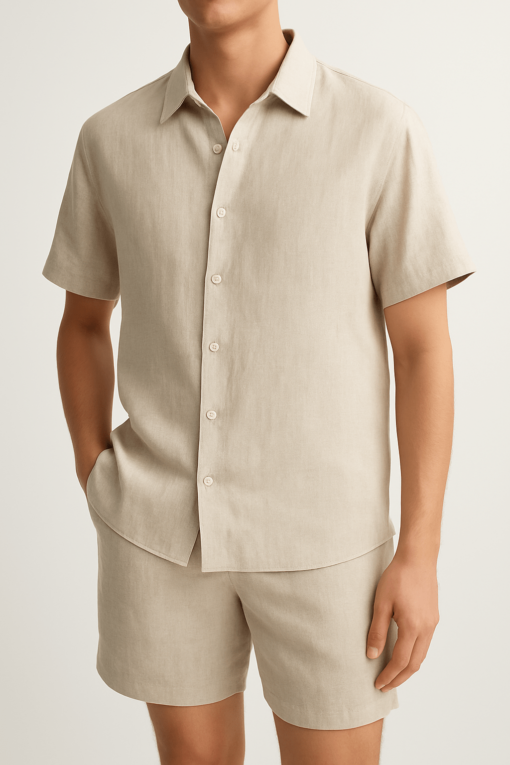 PALERMO - LINEN SHIRT (SHORTSLEEVE) - YOUNAS - OLD MONEY