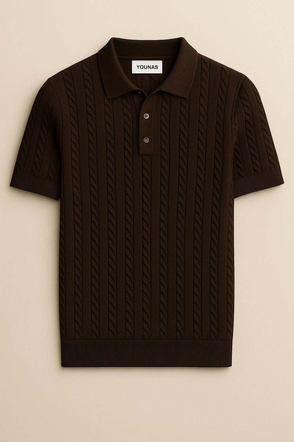 THE CAPRI CABLE KNIT POLO - YOUNAS - OLD MONEY