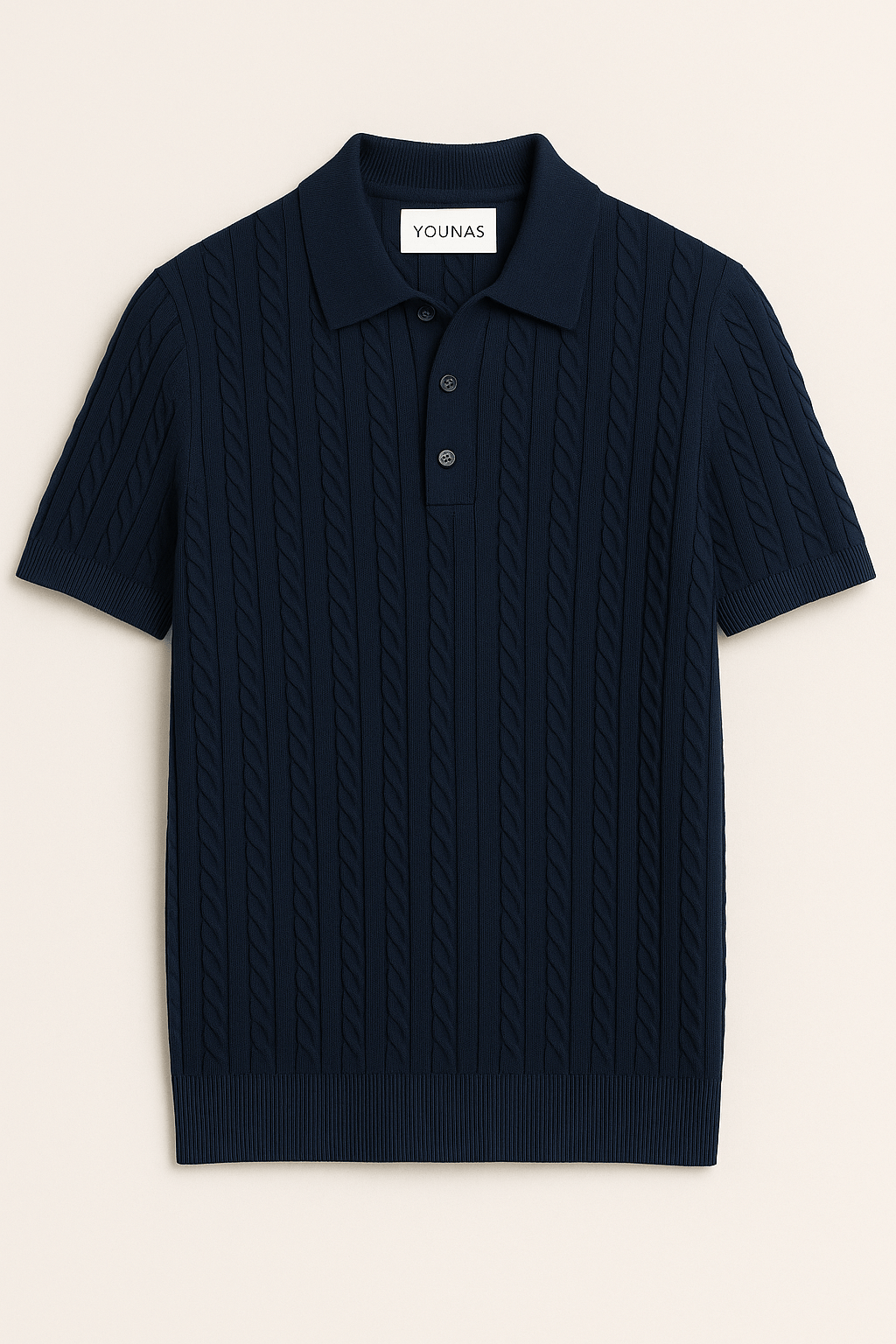 THE CAPRI CABLE KNIT POLO - YOUNAS - OLD MONEY