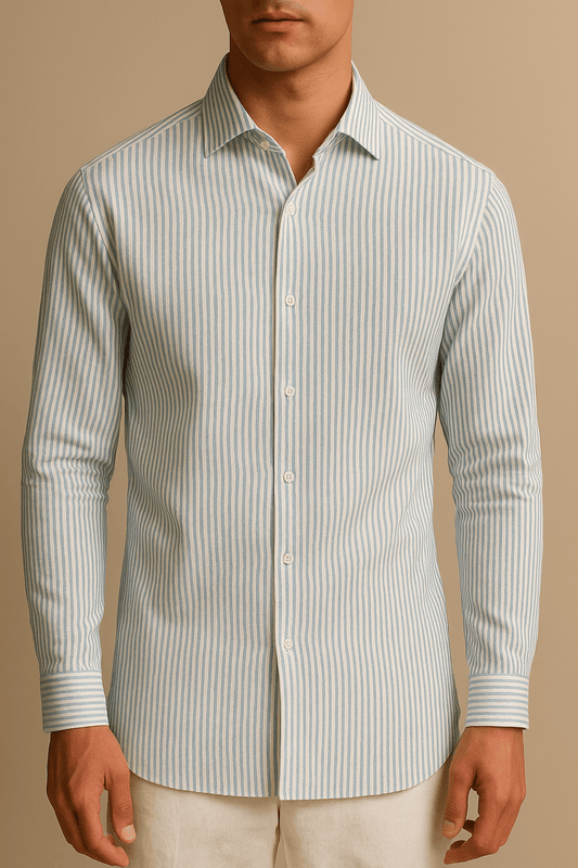 AMALFI STRIPED LINEN SHIRT - YOUNAS - OLD MONEY