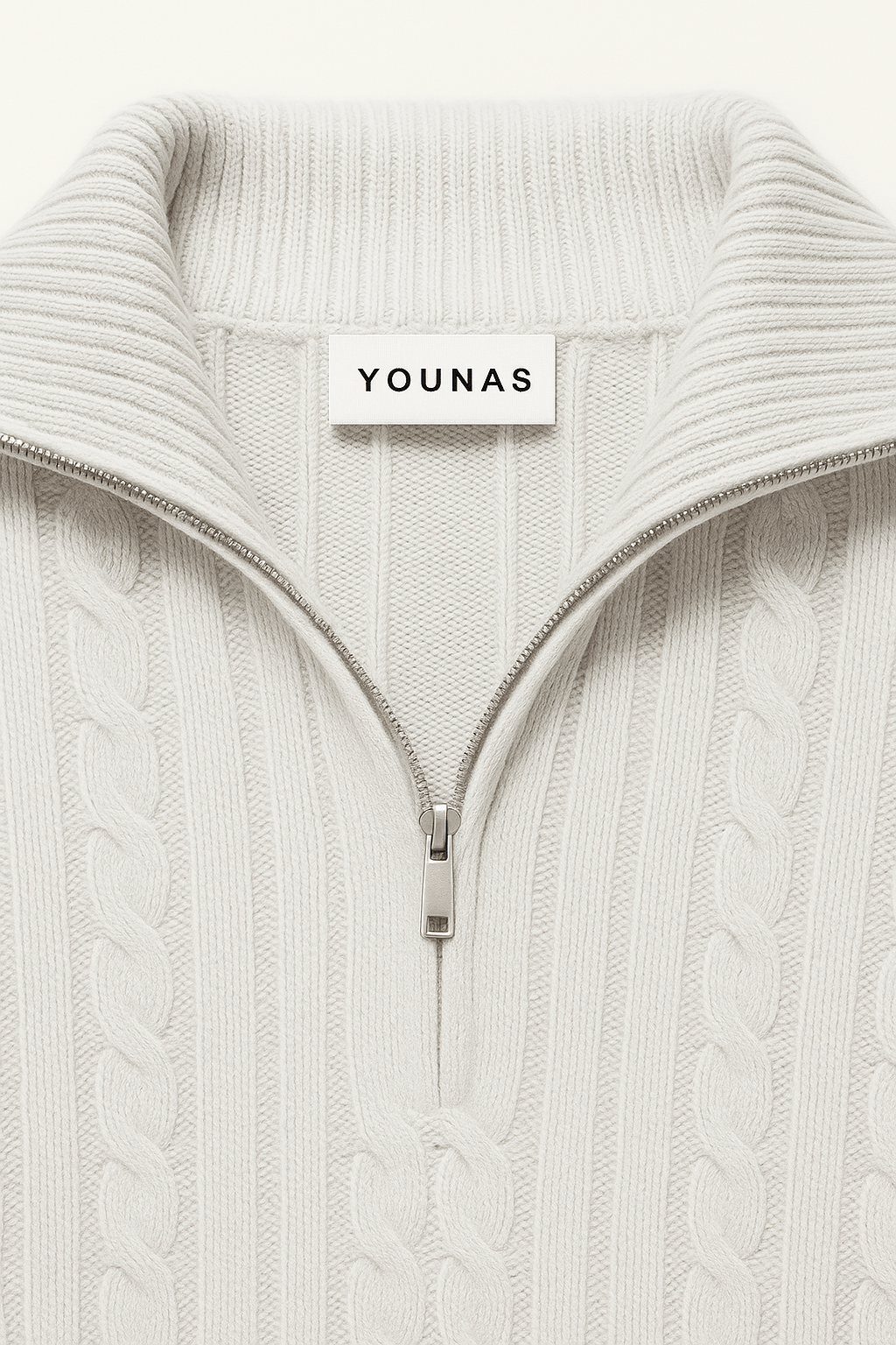 AMALFI ZIPPED SWEATER GREY - YOUNAS - OLD MONEY