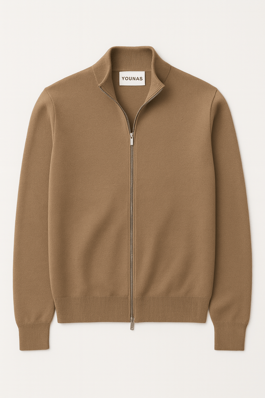 CASTELLANO ZIP - UP SWEATER - YOUNAS - OLD MONEY