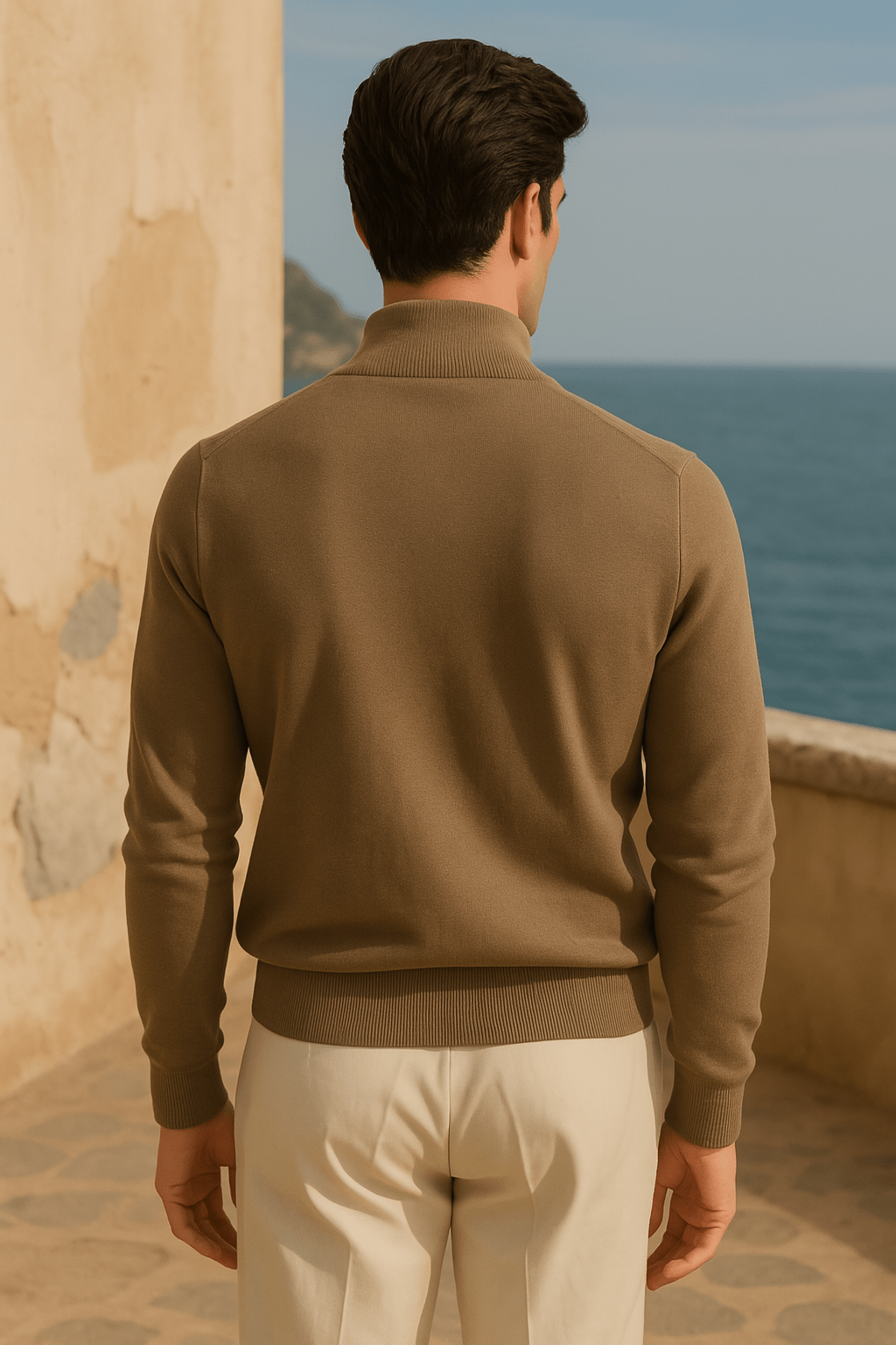 CASTELLANO ZIP - UP SWEATER - YOUNAS - OLD MONEY