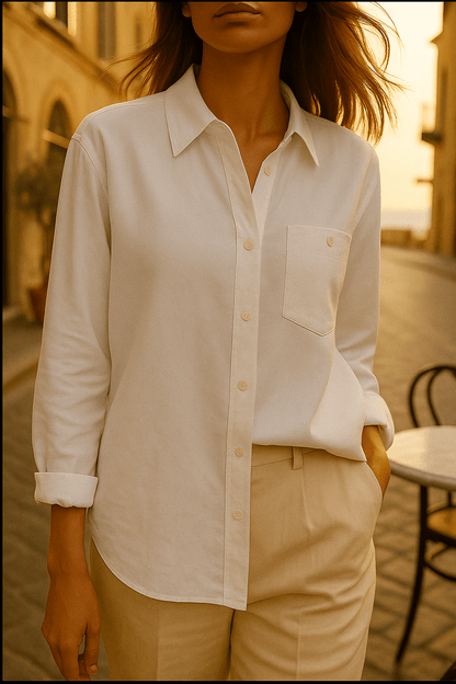 CLASSY OVERSIZED LINEN SHIRT - YOUNAS - OLD MONEY