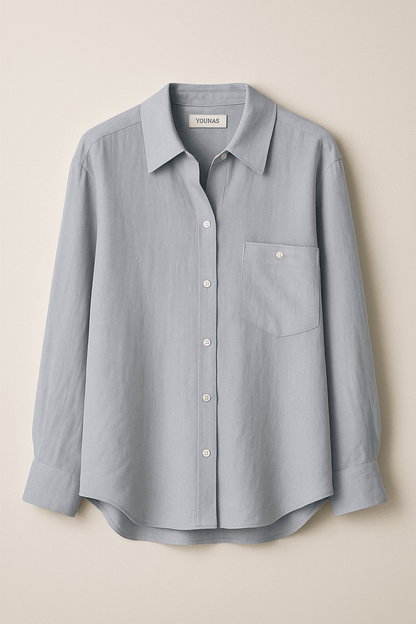 CLASSY OVERSIZED LINEN SHIRT - YOUNAS - OLD MONEY