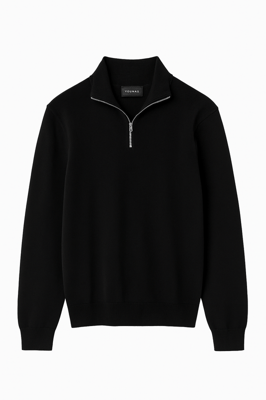 COTTON QUARTER - ZIP SWEATER - YOUNAS - OLD MONEY