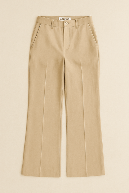 LINEN TROUSERS - BEIGE - YOUNAS - OLD MONEY