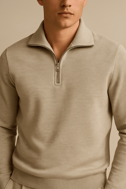 OAT QUARTER ZIP - YOUNAS - OLD MONEY