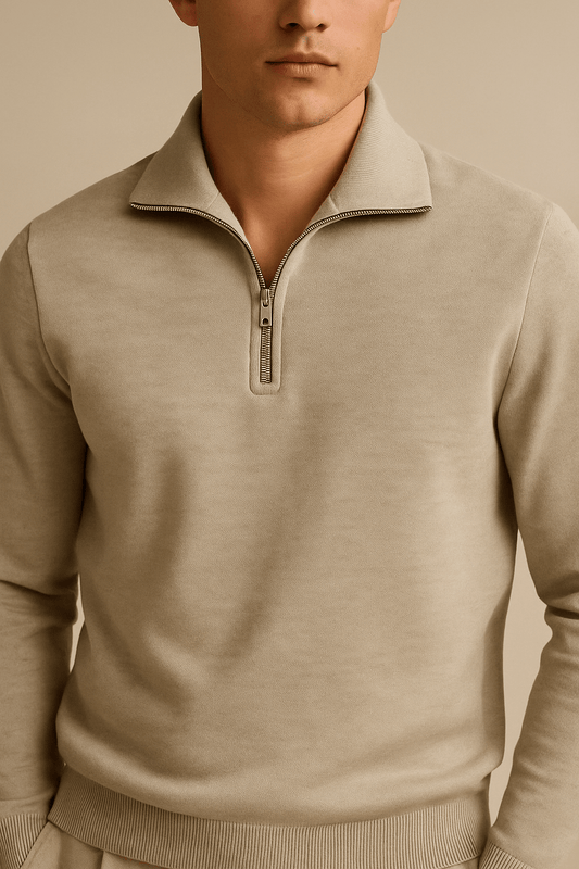 OAT QUARTER ZIP - YOUNAS - OLD MONEY