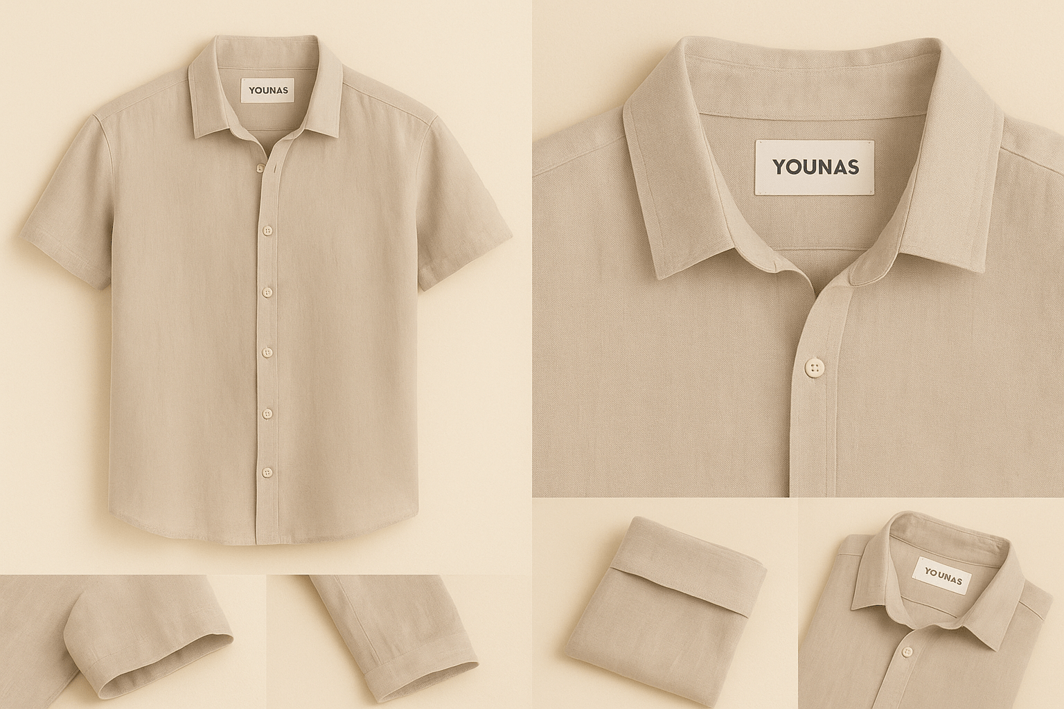 PALERMO - LINEN SHIRT (SHORTSLEEVE) - YOUNAS - OLD MONEY
