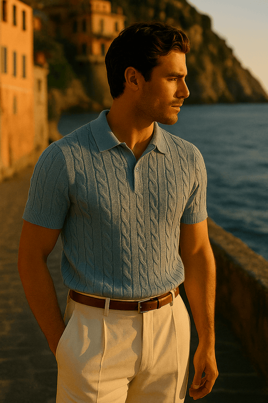 POLO AMALFI BLUE - YOUNAS - OLD MONEY