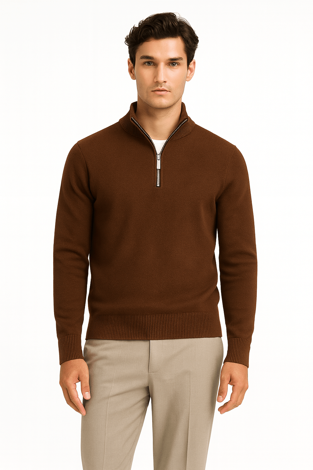 Quarter - zip pullover - YOUNAS - OLD MONEY