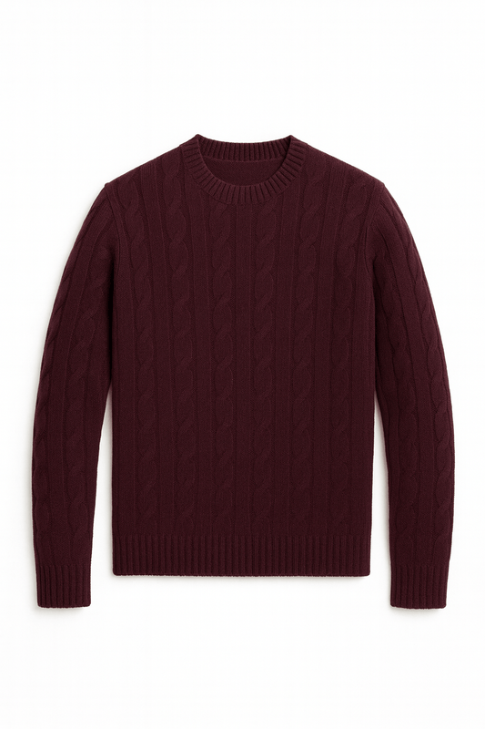 Wool Braided Sweater - YOUNAS - OLD MONEY