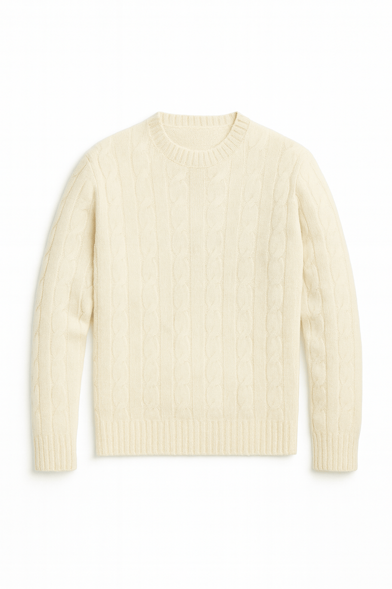 Wool Braided Sweater - YOUNAS - OLD MONEY