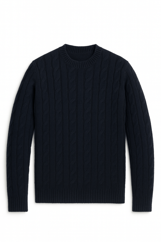 Wool Braided Sweater - YOUNAS - OLD MONEY