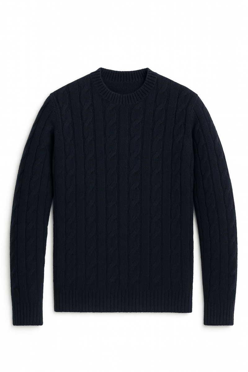 Wool Braided Sweater - YOUNAS - OLD MONEY